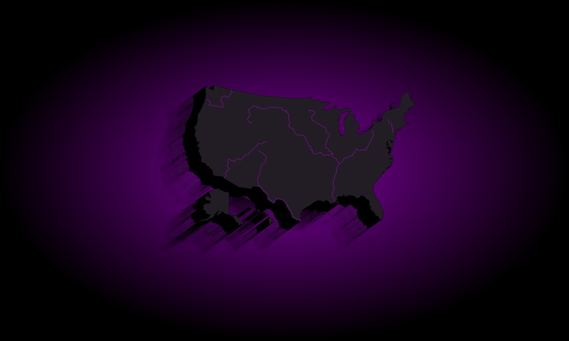 indoors, no people, studio shot, USA, purple background, digital composite, communication, copy space, night, purple, representation, creativity, breaking