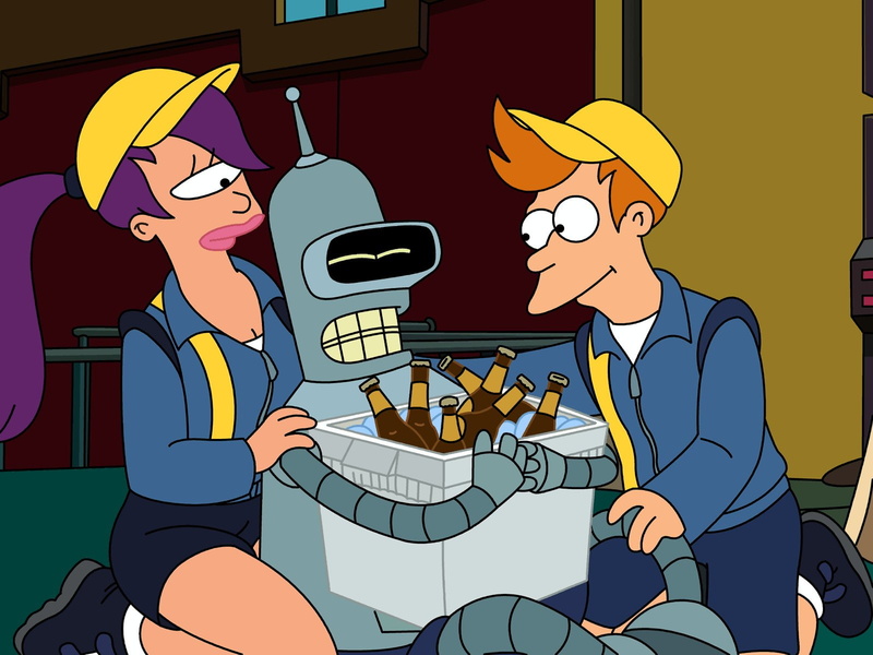 720P, fry, turanga, philip, bender, leela, futurama