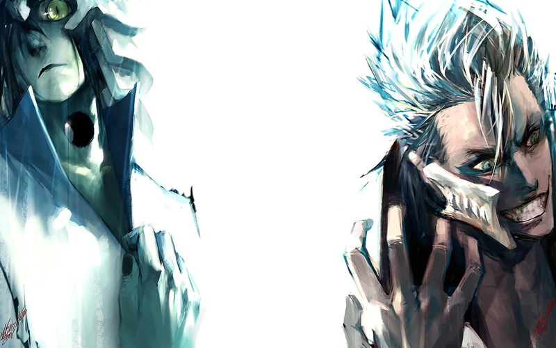 art and craft, adult, nature, obscured face, outdoors, human representation, hairstyle, Grimmjow Jaegerjaquez, Ulquiorra Cifer, representation, Espada