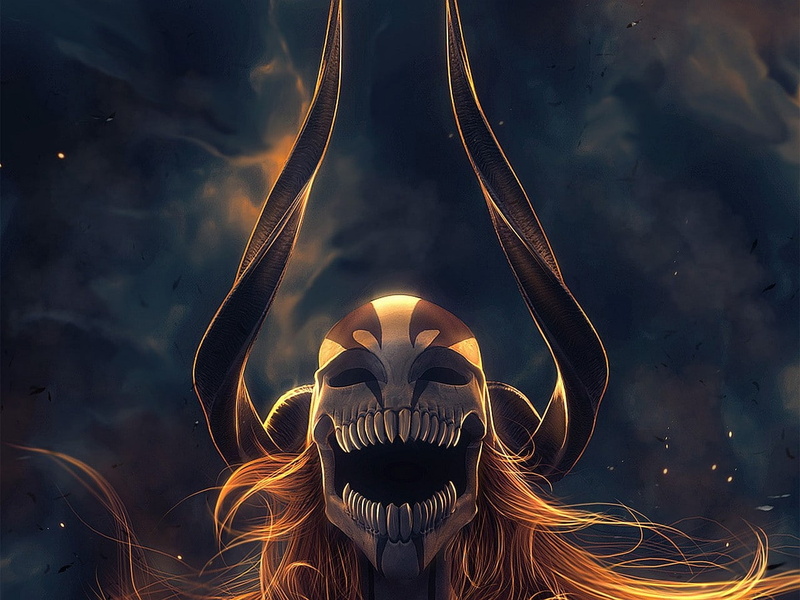 horns, Bleach, anime, Hollow, Vasto Lorde, Kurosaki Ichigo, 720P