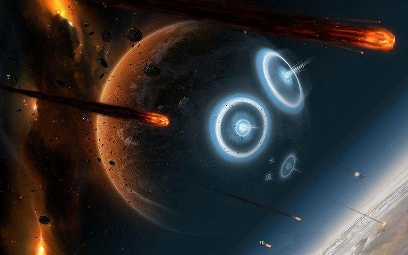 meteors, space, 1080P, Earth