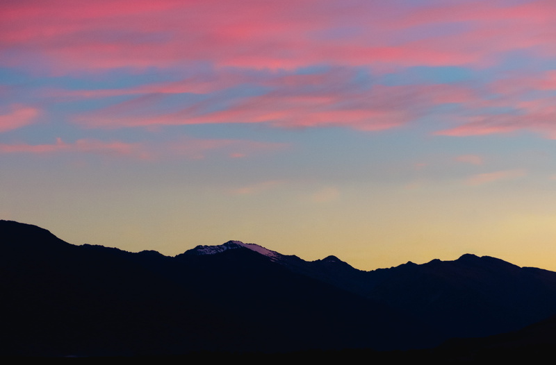 cloud - sky, new zealand, 4K, mountain silhouette, multi-color, sky, colorful, cloud, color, mountain line, outdoors, beauty in nature, tranquility, environment