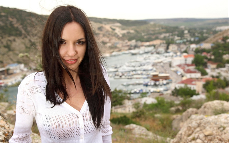 1080P, hillside, models, treasure, outdoors, women, mpl, studios, katia, brunettes, magazine