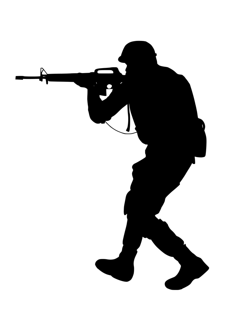 ammunition, sport, one person, government, attack, silhouette, rifle, 2K, war, eliteforces, special, outline, warrior, men, white background, lifestyles