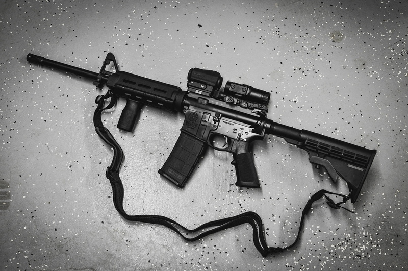 AR-15, background, 1080P, a semi-automatic rifle