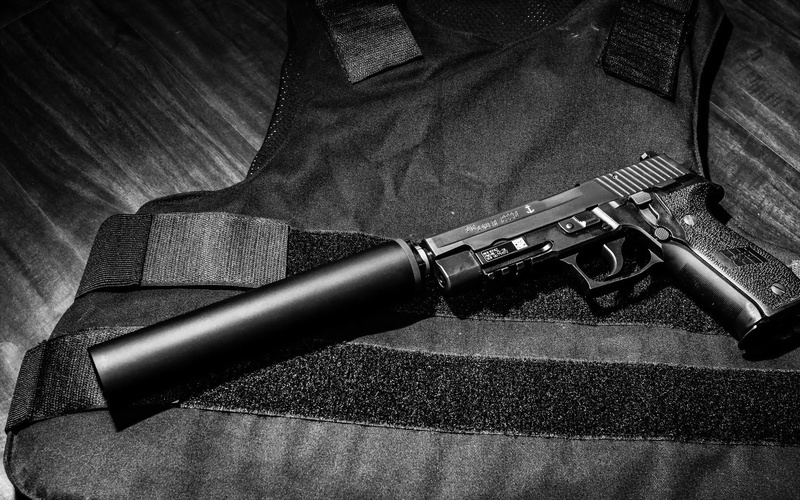 suppressor, violence, weapon, muffler, black, no people, black color, warning sign, single object, high angle view, aggression, gun, communication, close-up