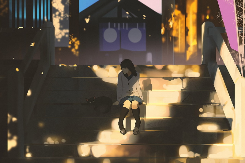 drawing, 720P, Atey Ghailan, cats