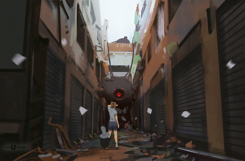 720P, path of miranda, Atey Ghailan, anime, artwork, science fiction, anime girls
