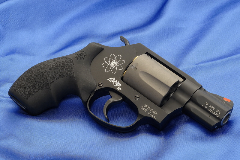 crime, Smith and Wesson, 2K, Model 337PD, Revolver, protection, high angle view, close-up, communication, handgun, Smith Wesson, security, law, bed