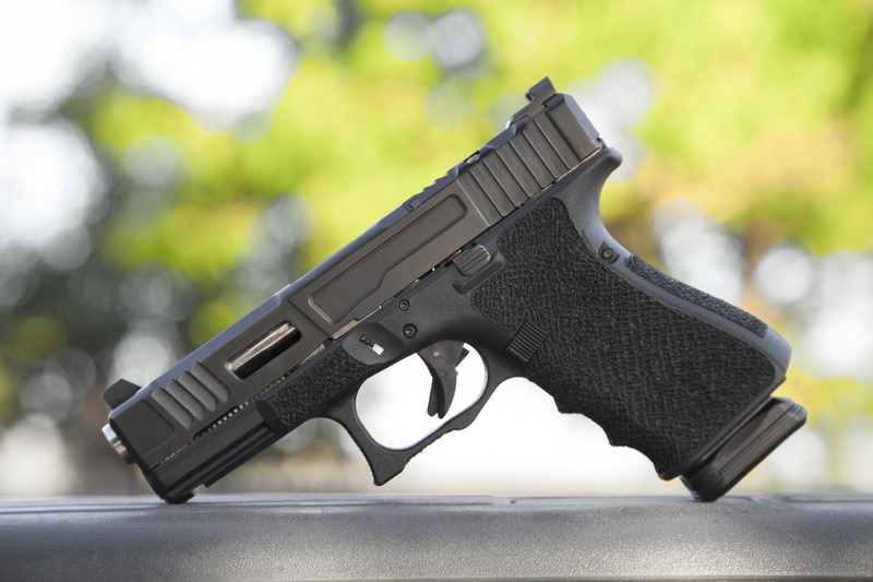 self-loading, Glock 19, gun, 5K, background, macro