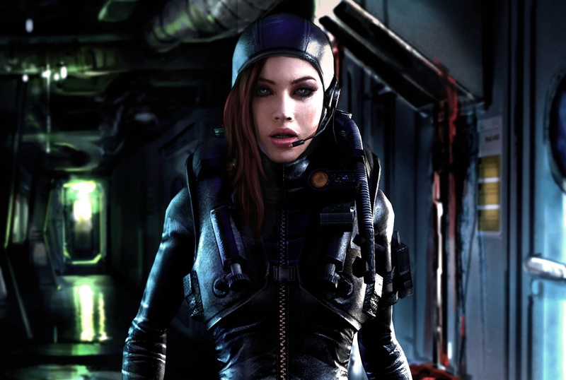 B.S.A.A., Biohazard, beauty, indoors, front view, fan art, evil, Jessica Sherawat, Resident Evil: Revelations, young women, Capcom, looking at camera, portrait