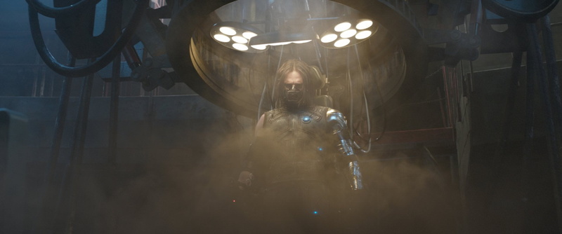 Captain America: Civil War, holding, looking at camera, 1080P, photographer, portrait, indoors, flashlight, illuminated, waist up, lighting equipment