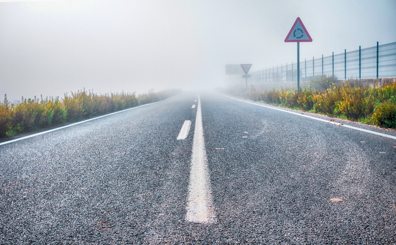communication, dividing line, nature, unknown, be born, road, diminishing perspective, future, asphalt, winter, fog, landscape, day, outdoors, lost, mystery