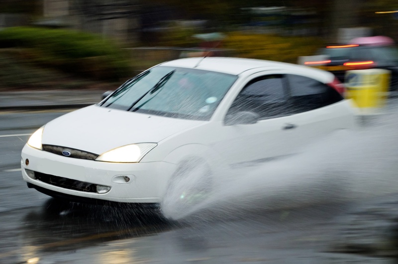 motor vehicle, day, driving, rainy season, water, rain, visibility, focus on foreground, ford, generation, nature, st, blurred motion, brake, transportation