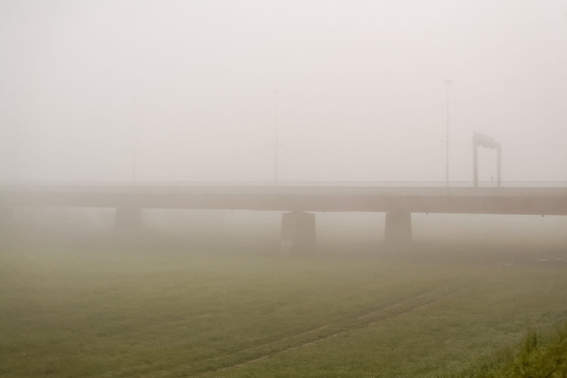 tranquil scene, mysterious, architecture, transportation, hazy, haze, bridge, architectural column, invisible, bridge - man made structure, scenics - nature