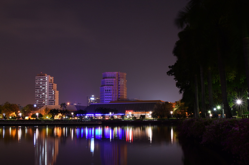 built structure, 5K, water, travel destinations, sky, tree, landscape, urban skyline, office building exterior, city, architecture, building, night, building exterior