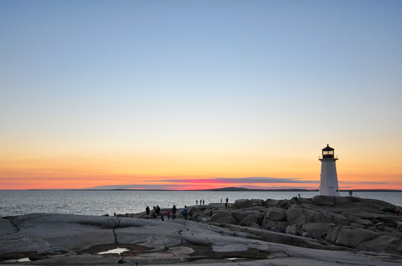 tower, land, nova scotia, beauty in nature, architecture, outdoors, sea, sky, sunset, coast, scenics - nature, horizon, maritime, ocean, security, peggys cove