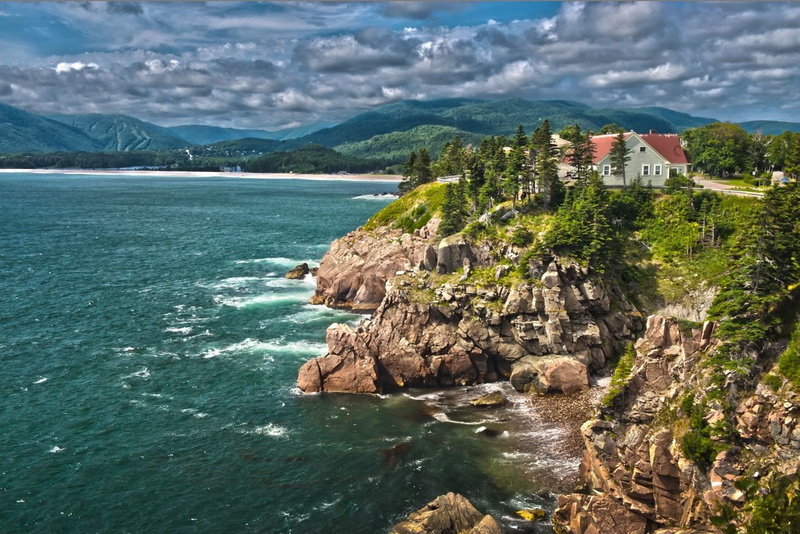 Nova Scotia, Mountain, Canada, Ocean, Earth, Cape Breton, 720P, House, Rock, Coastline