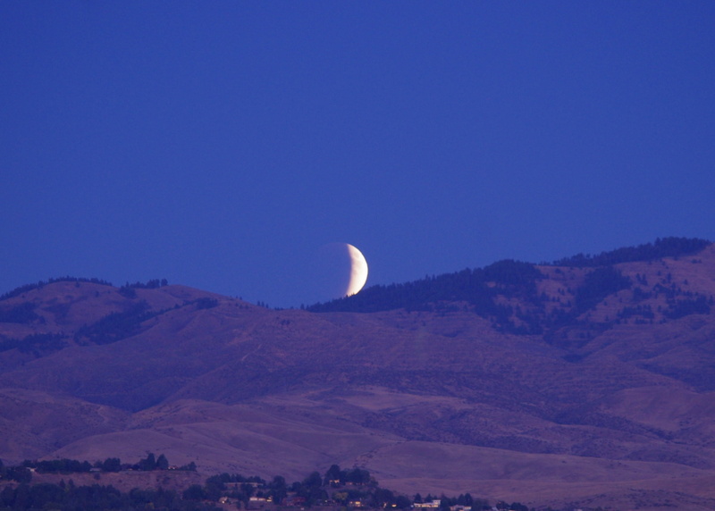 2K, moon, tranquil scene, outdoors, blue, dusk, night sky, night, environment, beauty in nature, landscape, land, mountain, copy space, tranquility, mountain range