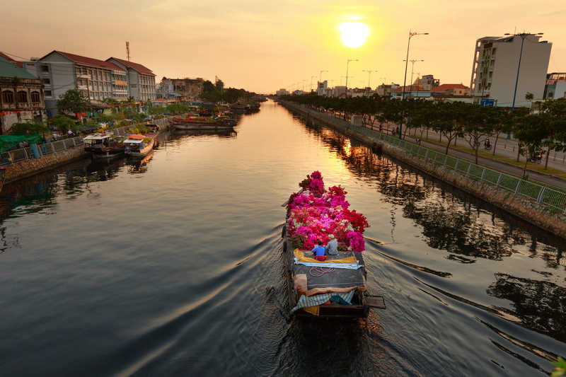 agriculture, built structure, build, the river, the boat, sunset, freshness, market, 5K, nature, transportation, building exterior, the lunar new year
