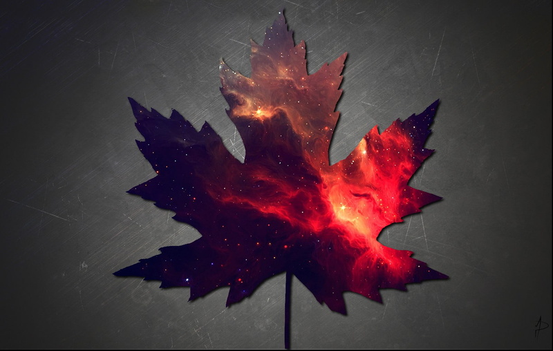 space, Photoshop, leaves, 720P, stars, fall
