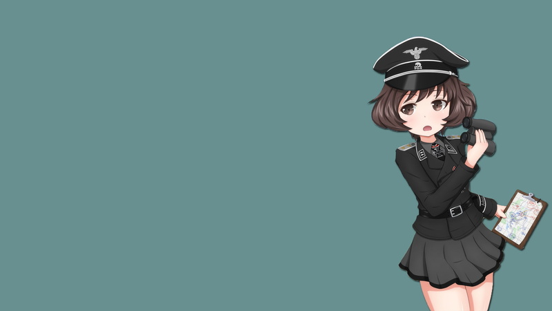 retro styled, three quarter length, one person, costume, fashion, anime girls, copy space, 1080P, indoors, child, Girls und Panzer, anime, clothing, women