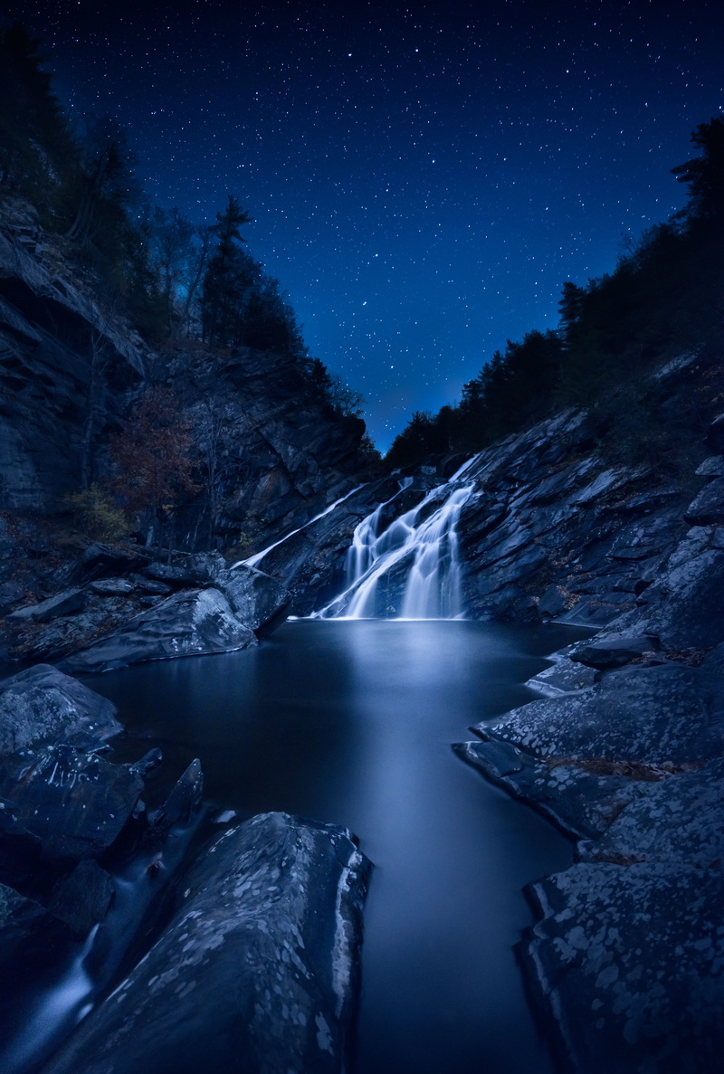 no People, stones, hour, milky way, beauty In Nature, landscape, tranquil Scene, forest, wilderness Area, water, travel, tree, falls, cold - Temperature