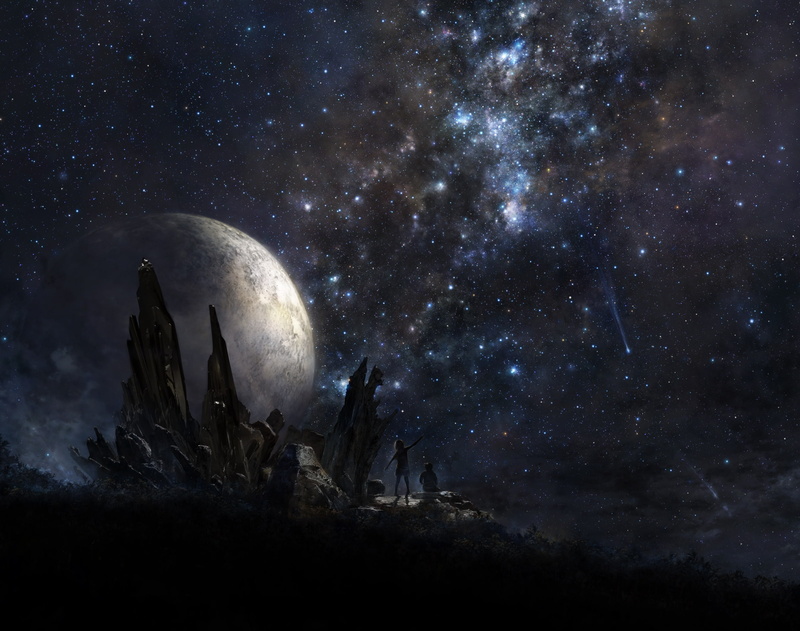 star field, 1080P, infinity, astronomy, land, milky way, space exploration, nature, star, sky, galaxy, star - space, outdoors, beauty in nature, nebula