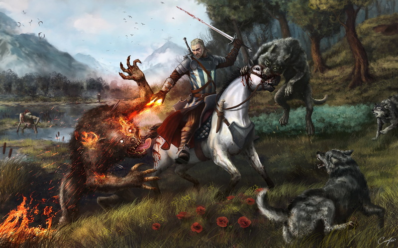 Werewolf, The Witcher 3: Wild Hunt, Geralt of Rivia, The Witcher, Wolf, 1080P
