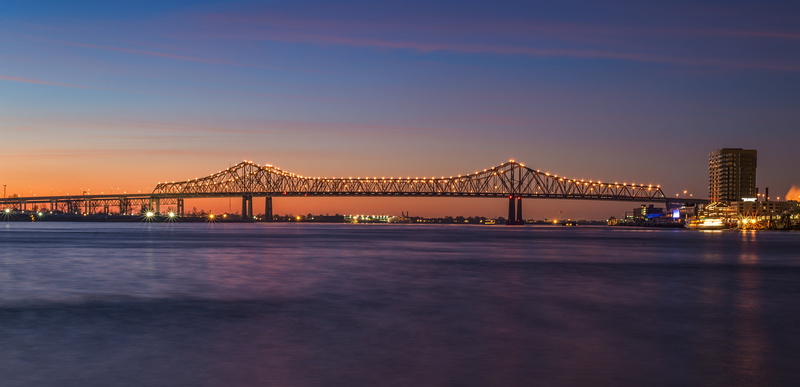 urban Skyline, uSA, cityscape, night, Crescent City Connection, new York City, near, dusk, urban Scene, famous Place, bridge - Man Made Structure, sunset