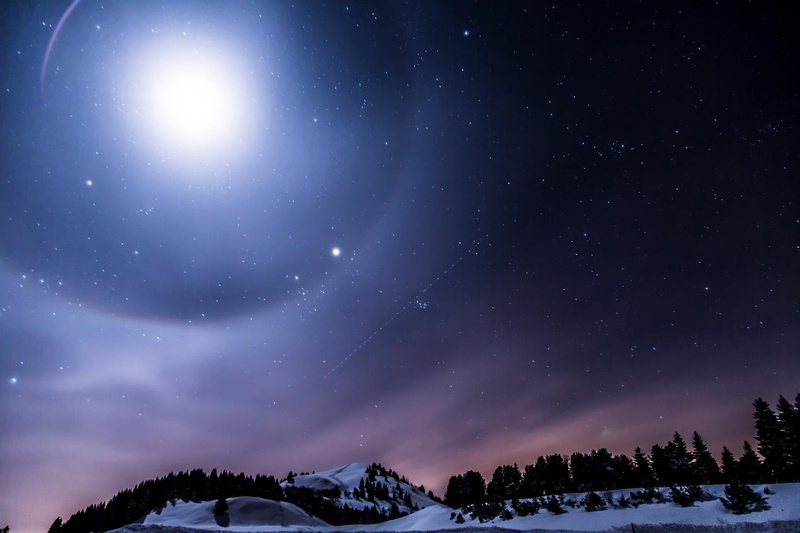 atmosphere, gantrisch, mountain, evening sky, snow landscape, night, thun, star, cold temperature, dramatic sky, tranquil scene, no people, landscape, winter