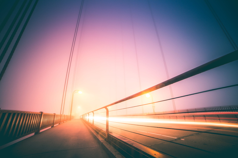 motion, cars, car, transportation, golden, outdoors, city, urban Scene, connection, dark, travel, fog, lights, blue, mysterious, sun, Abstract, long exposure