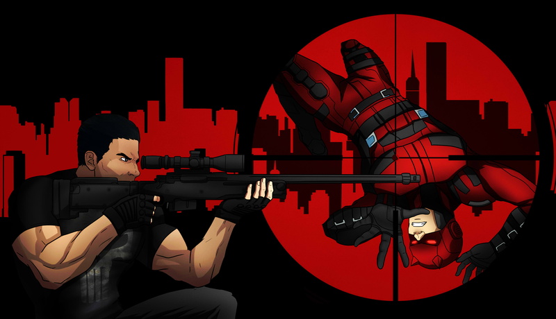 the Punisher, Daredevil, Frank Castle, punisher, Matt Murdock, Marvel Comics, 4K