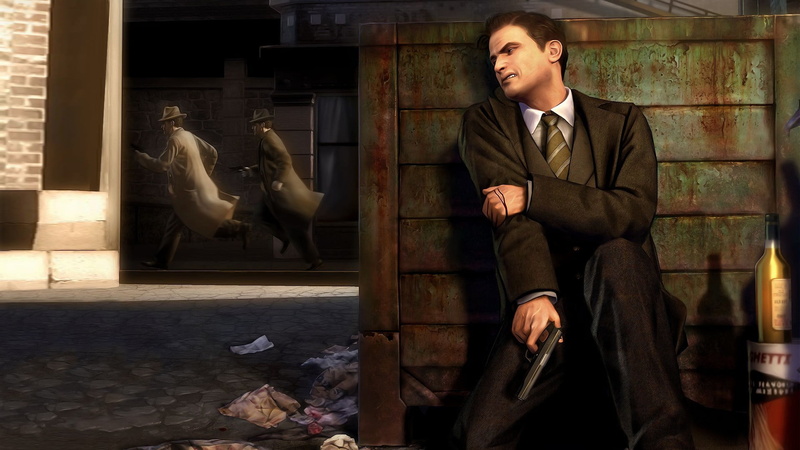 gun, 1080P, painting, rifle, gangsters, Mafia, hurt, holding, Mafia II, man, video games
