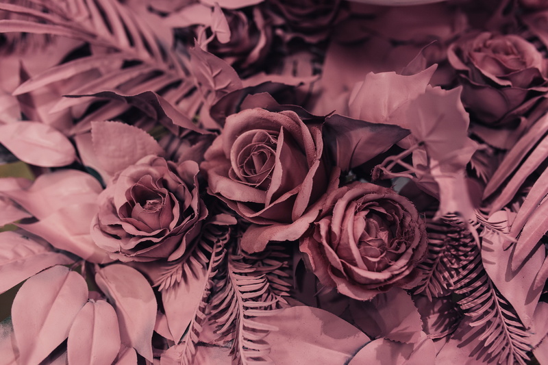 softness, flower arrangement, bouquet, vulnerability, full frame, flower, inflorescence, no people, painted, pink color, close-up, purple, fake, rose - flower