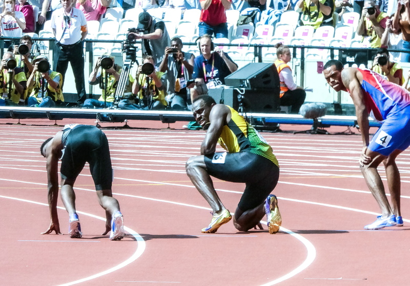sports track, sprinter, athletics, real people, starting, competition, sport, men, speed, blocks, large group of people, track event, running, day, athlete