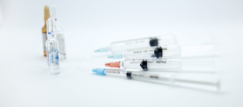 injecting, studio shot, vaccination, medical supplies, bottles, syringe, healthcare And Medicine, white color, narcotic, photo, 4K, medical condition