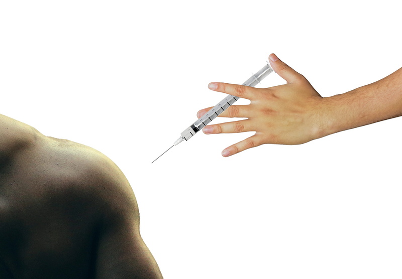 indoors, vaccination, medical, healthcare and medicine, flu, white background, human arm, human limb, health, men, illness, human hand, human body part
