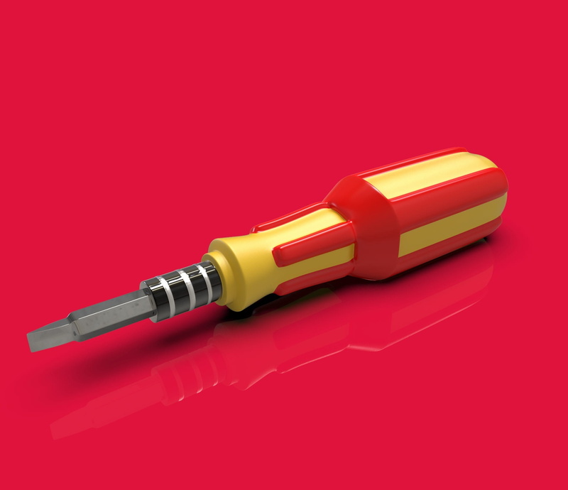 healthcare and medicine, equipment, colored background, sharp, brightly lit, medical supplies, care, medicine, syringe, flat screwdriver, studio shot, red background