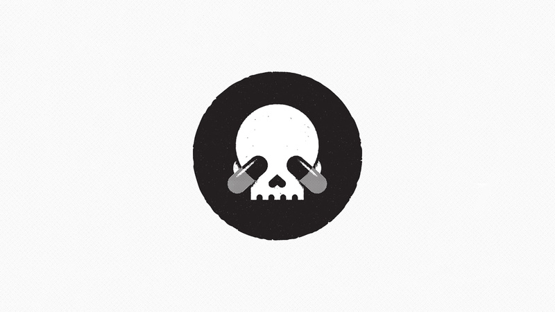 pills, skull, artwork, death, 1080P, white background, simple background, minimalism