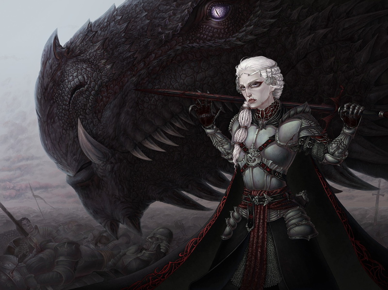 Game of Thrones, GOT, battlefield, blade, hd, TV series, Visenya, Valar Morghulis, fang, armor, House Targaryen, dragon, Visenya Targaryen, death, scales