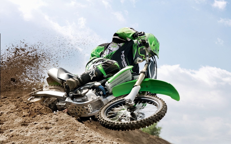 Motorcycle, nature, Motocross, mode of transportation, sunlight, low angle view, motion, outdoors, Sport, green, adventure, cloud - sky, dirt, sports helmet