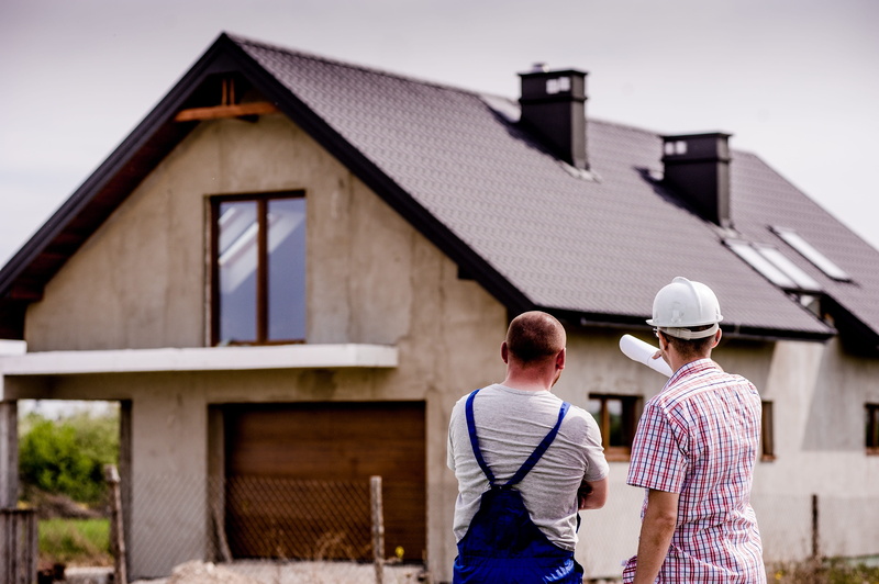 build, pro, builder, mechanics, males, industry, men, mid adult, house, the industry, design professional, wearing, standing, helmet, body, architect, architecture