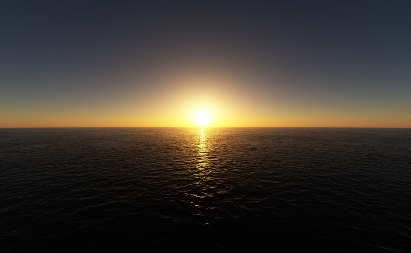 no people, tranquil scene, scenics - nature, horizon, horizon over water, copy space, sky, Clear, reflection, sunlight, Nature, Sunset, sea, water, tranquility
