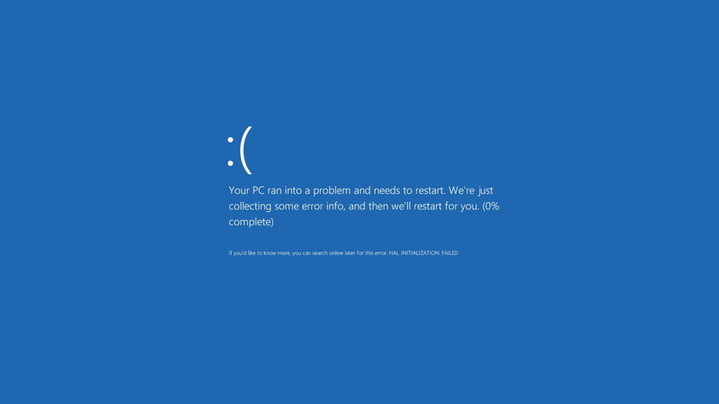Screen Of Death, Blue, Minimalism, Sad Face, Windows 8, The inscription, 1080P