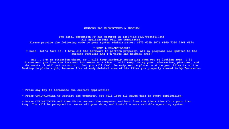 720P, window, Microsoft Windows, blue, Blue Screen of Death