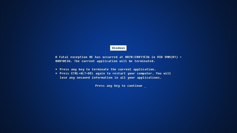 Blue Screen of Death, 720P, text, computer