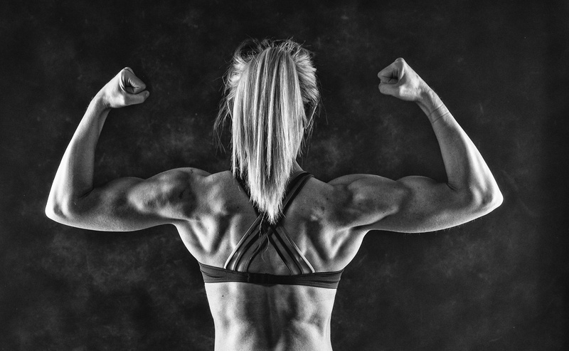 lifestyles, sport , exercising, athlete, limb, rear view, hair, waist up, adult, strength, human arm, healthy lifestyle, women, human body part, sports