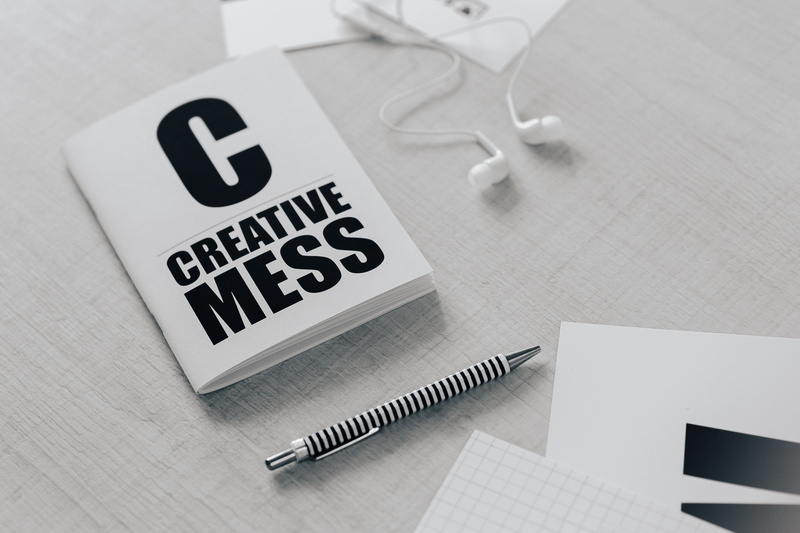 4K, flat, letters, office supply, table, typography, indoors, business, desk, sentences, flat lay, text, view, top view, monochrome, top, word, black