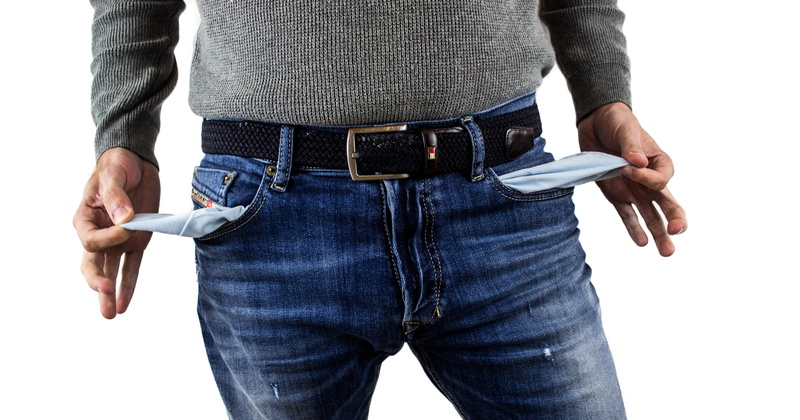 bankruptcy, human hand, males, human body part, belt, man, midsection, wearing, one person, front view, hand, indoors, bust, body part, white background